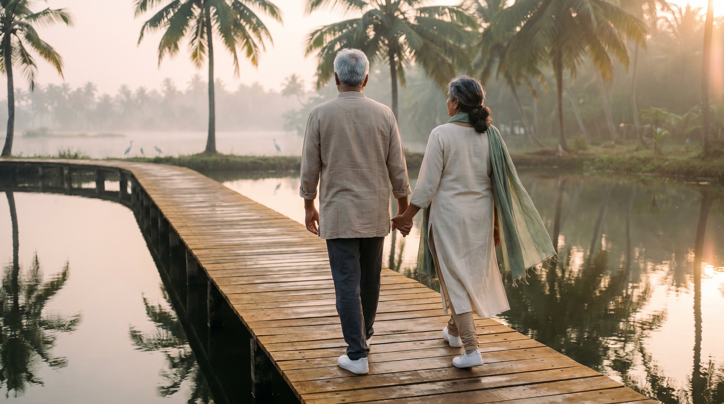 Hero, youthful couple in their 60s sharing a happy moment